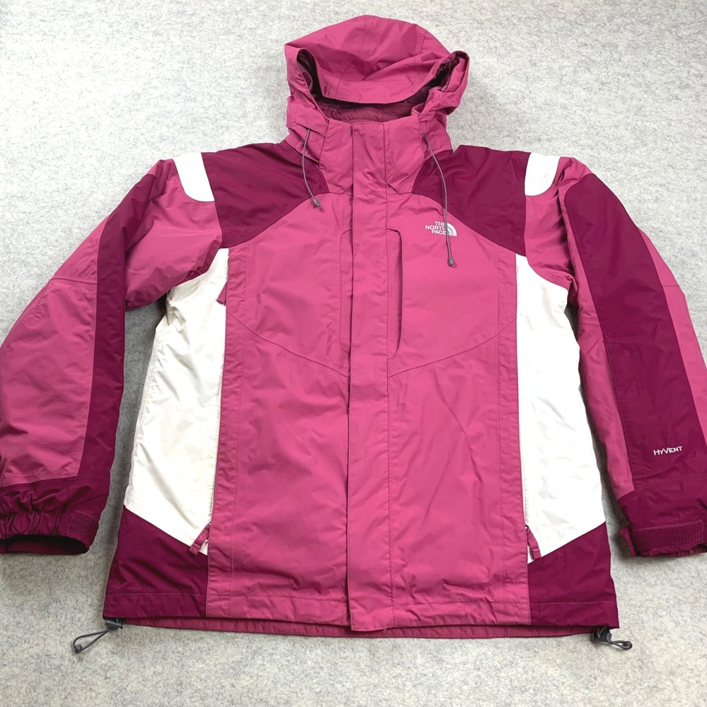 The North Face Womens Large Pink 3-in-1 Triclimate Jacket Complete Set HyVent